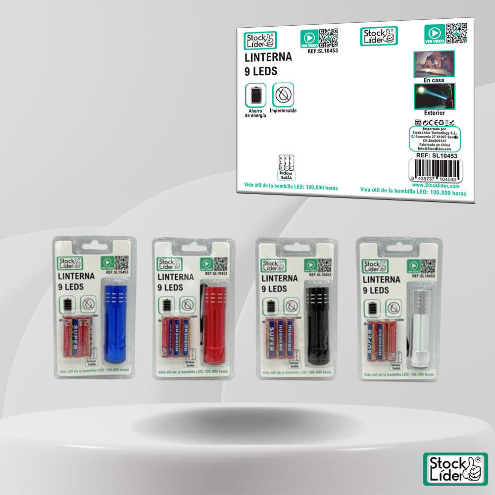Linterna 9 LEDS