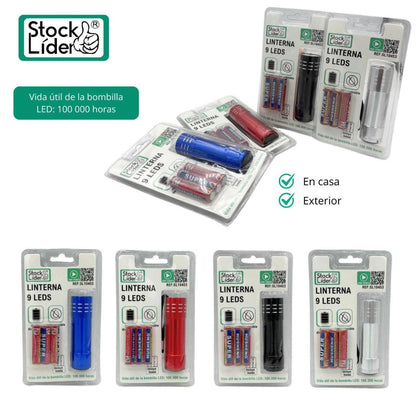 Linterna 9 LEDS