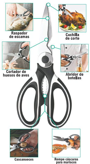 Tijeras de cocina multiusos