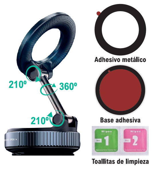 Soporte móvil magnético