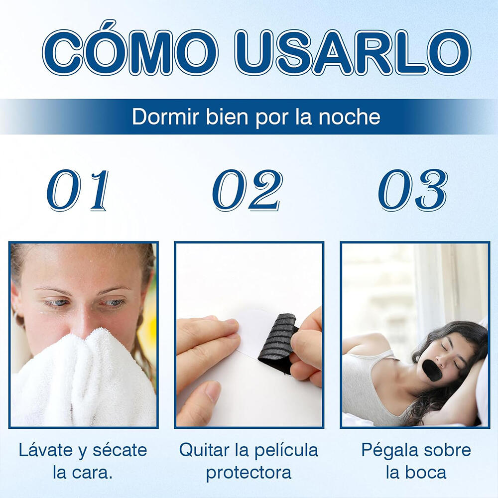 Tiras Bucales Antirronquidos, 60 Tiras para Dormir Antirronquidos