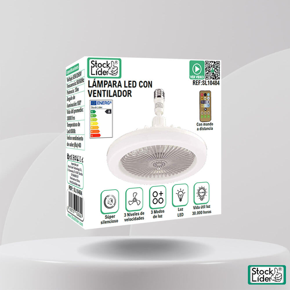 Lámpara LED con ventilador